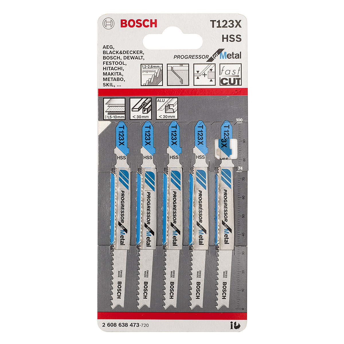 BOSCH T123X sada pílových listov 5ks