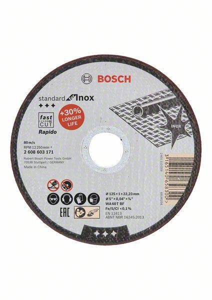 BOSCH rezný kotúč 125x1mm 2608603171
