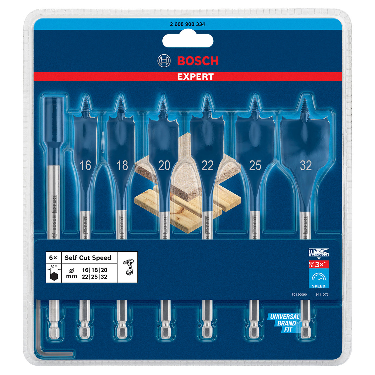 BOSCH 2608900334 sada plochých vrtákov 7 dielna