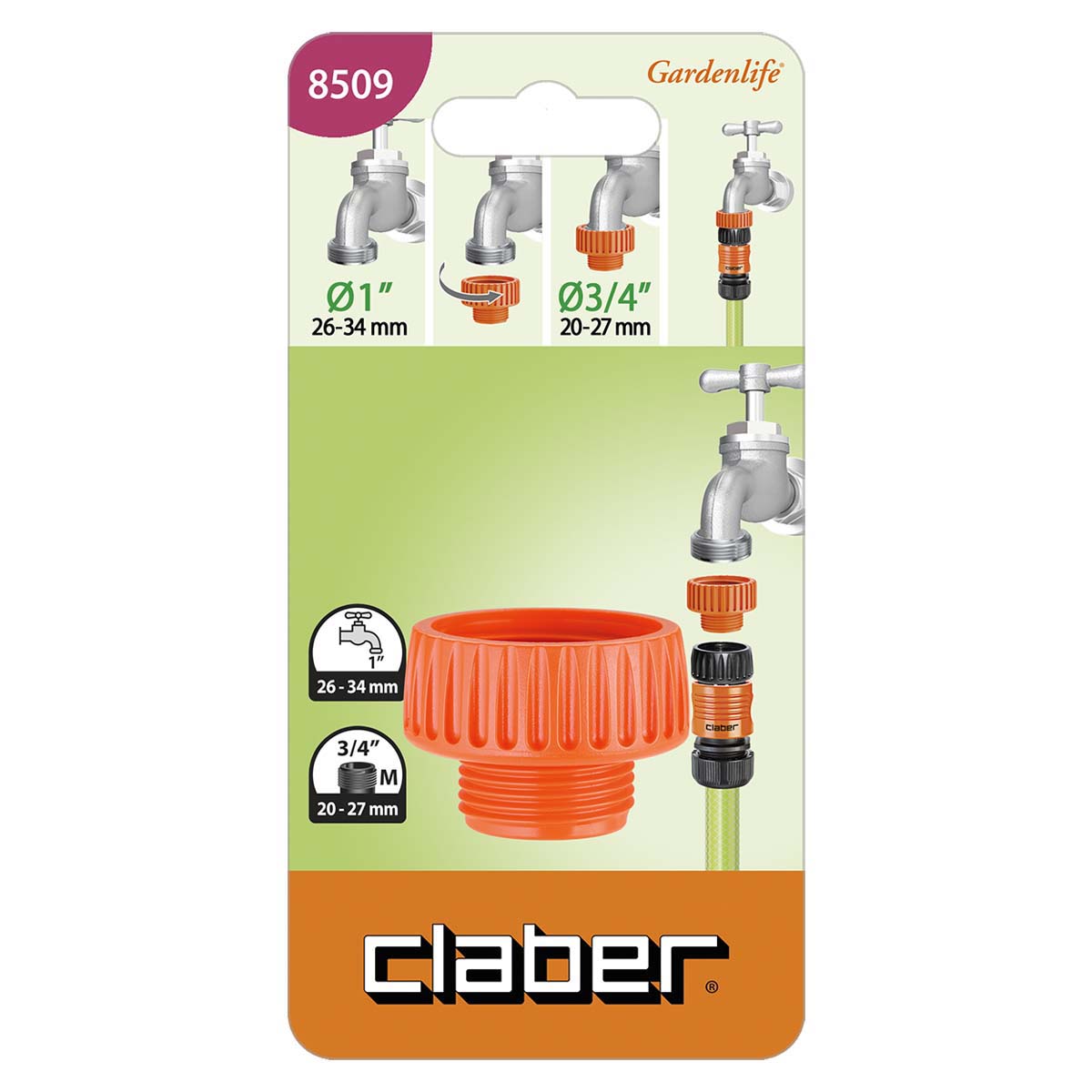 Adaptér 1" F - 3/4" M CLABER 8509