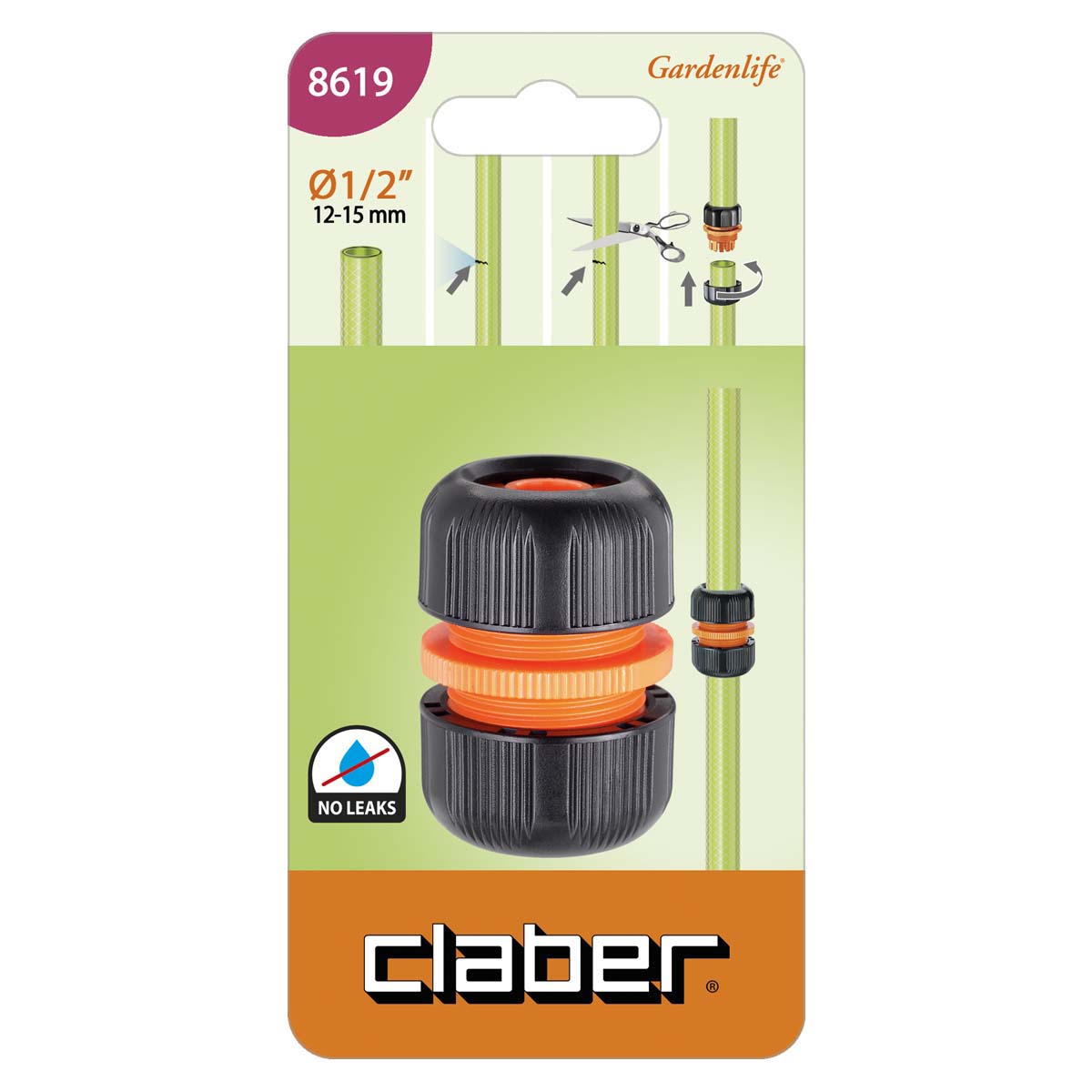 Spojka hadíc 1/2" CLABER 8619