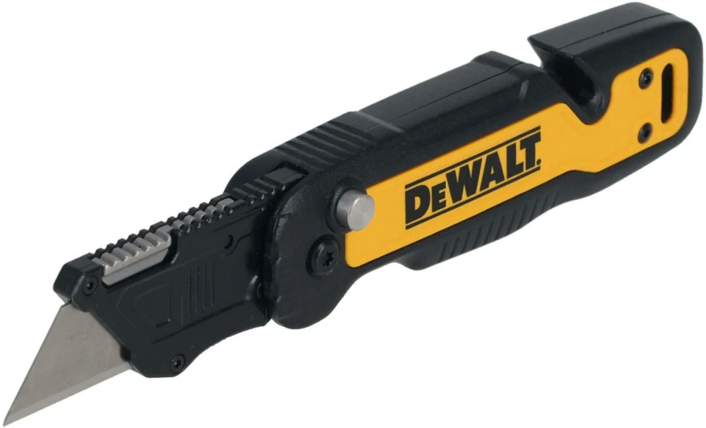 DeWalt sklápací nôž s pevnou čepeľou a zásobníkom DWHT10992-0
