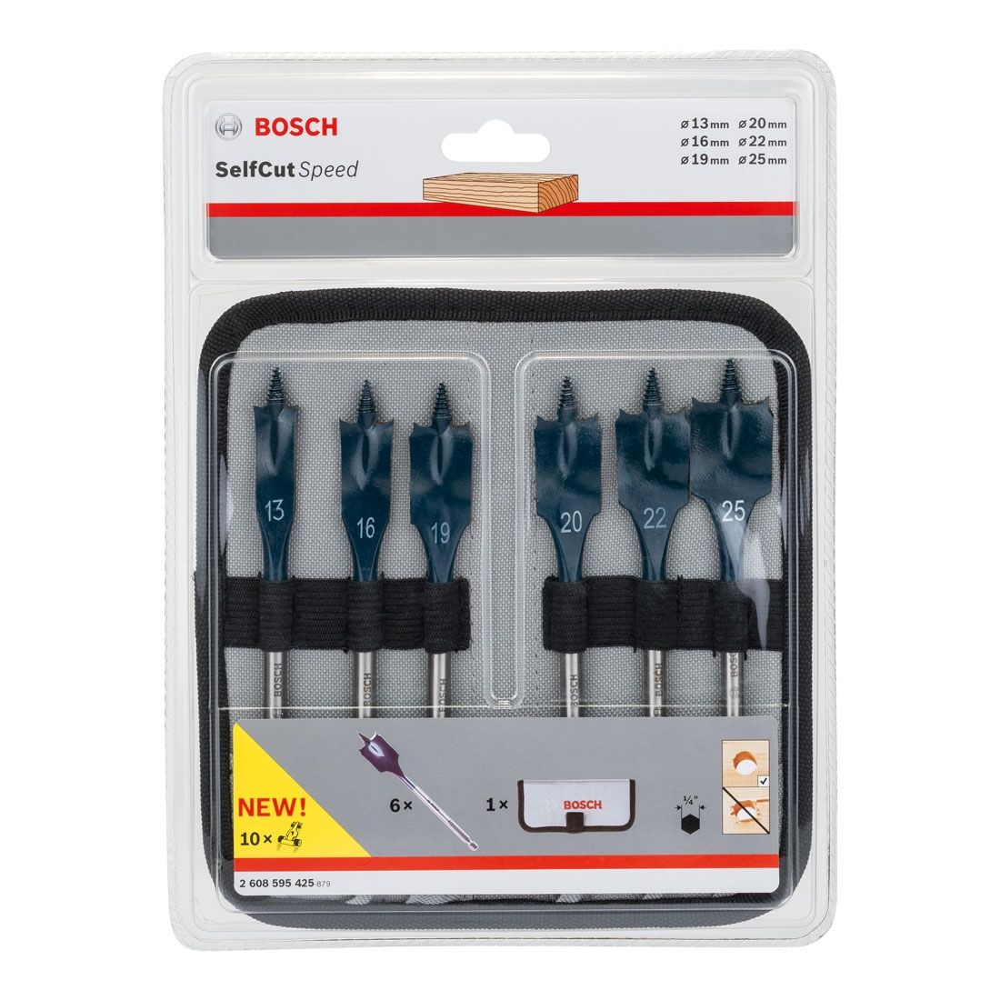 BOSCH sada plochých vrtákov 6 dielna 2608587793
